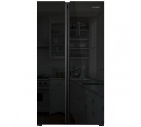 Холодильник Hyundai CS6503FV черное стекло