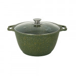Кастрюля 4л со стеклянной крышкой, АП линия Trendy stryle (malachite) Kukmara к41tsml