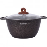 Кастрюля Kukmara 3л со стекл. крышкой, антипригарная линия Granit ultra (Original) кго32а