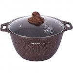 Кастрюля Kukmara 3л со стекл. крышкой, антипригарная линия Granit ultra (Red) кга32а