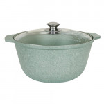 АП Кастрюля-Жаровня 5л со ст. крышкой (фисташковый мрамор) Kukmara жмф52а