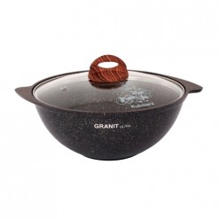 Казан для плова 4,5л со стекл крышкой Granit ultra original Kukmara кго47а
