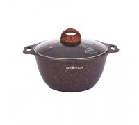 Кастрюля Kukmara 3л со стекл. крышкой, антипригарная линия Granit Ultra Induction (Red) кгаи32а