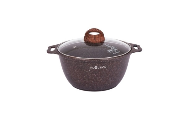  Кастрюля Kukmara 3л со стекл. крышкой, антипригарная линия Granit Ultra Induction (Red) кгаи32а фото