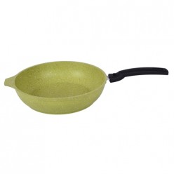 Сковорода Kukmara 240мм со съемной ручкой, антипригарная линия Trendy style (Lime) 241tsl