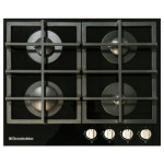 Газовая варочная панель Electronicsdeluxe GG4_ 750229F-012 черное стекло